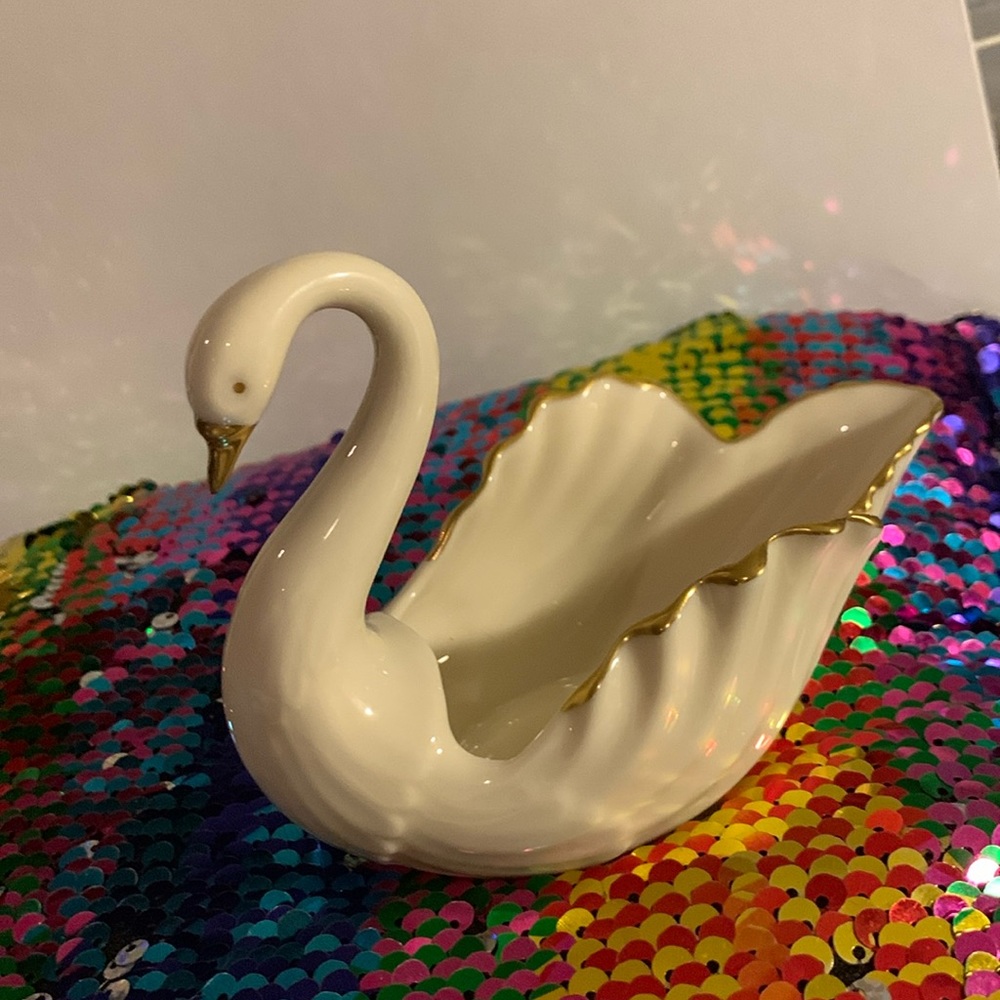Lenox Swan shaped candy dish